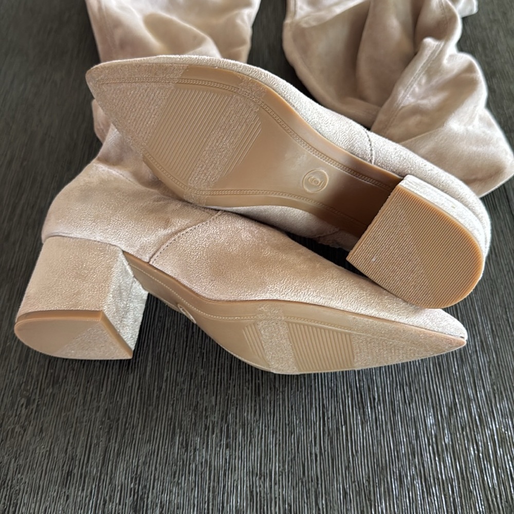 A New Day Women's Greta Tall Dress Boots - Beige size 6 - Picture 4 of 8